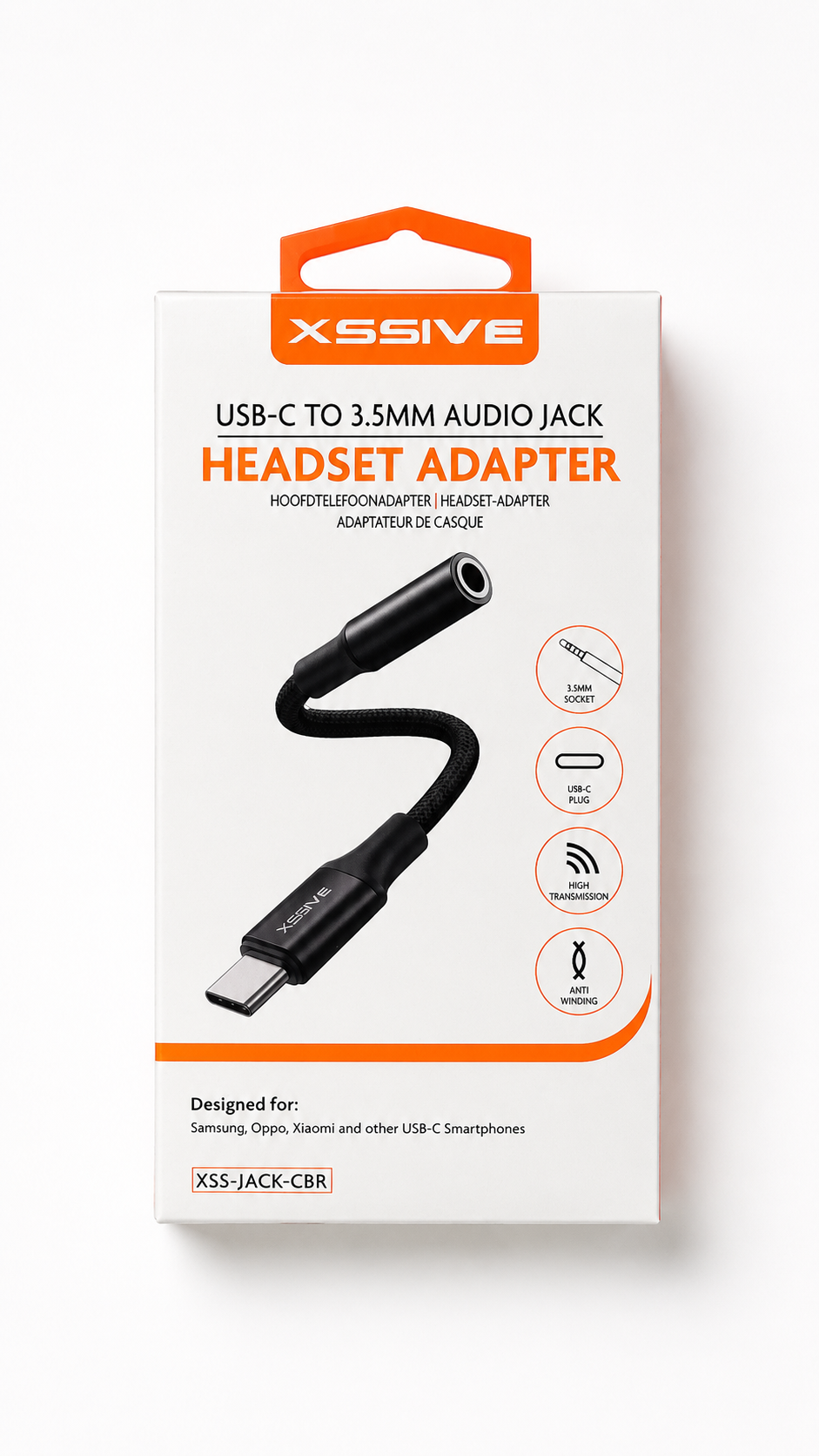 XSSIVE USB-C to 3.5mm Audio Jack Headset Adapter