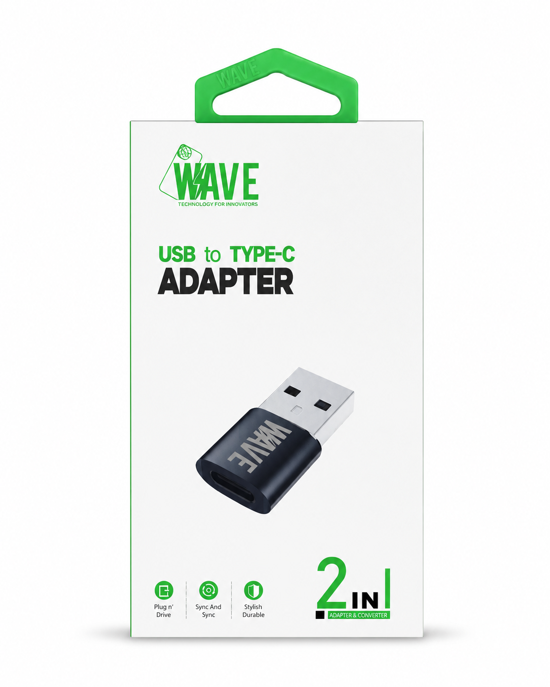 WAVE USB naar Type-C Adapter 2-in-1