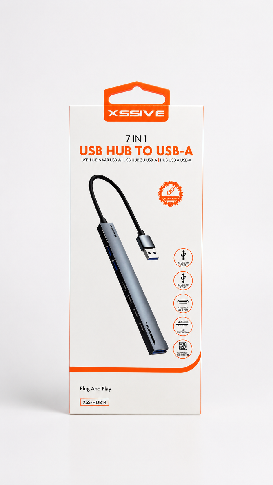 XSSIVE 7 in 1 USB Hub to USB-A