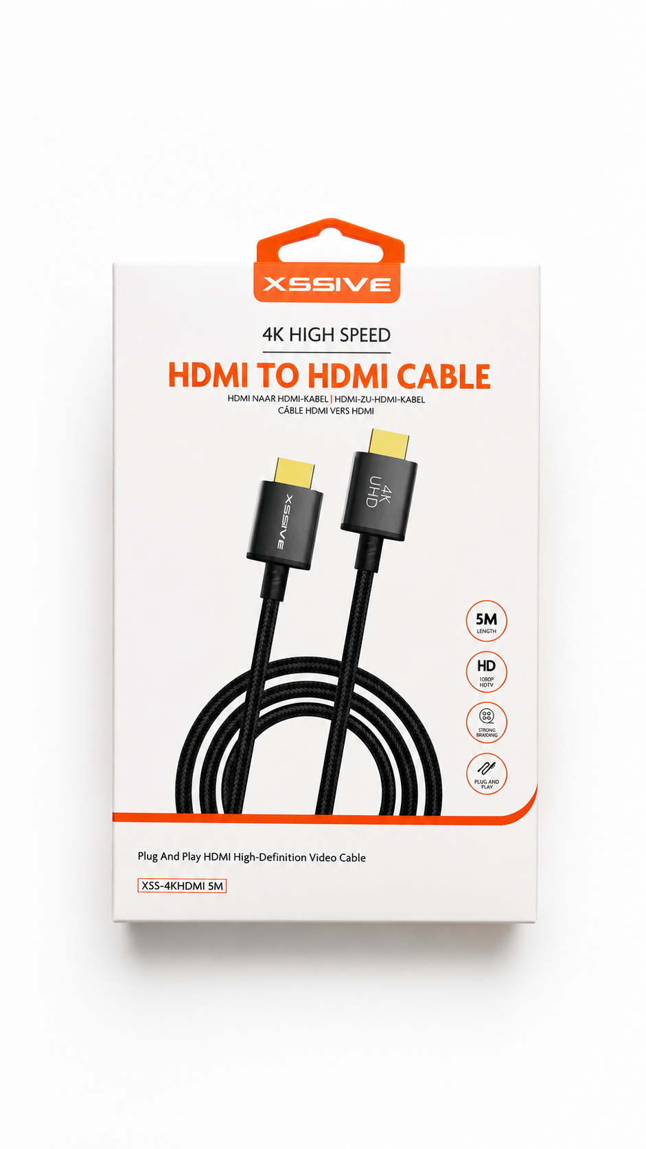 XSSIVE 4K High Speed HDMI to HDMI Cable 5M