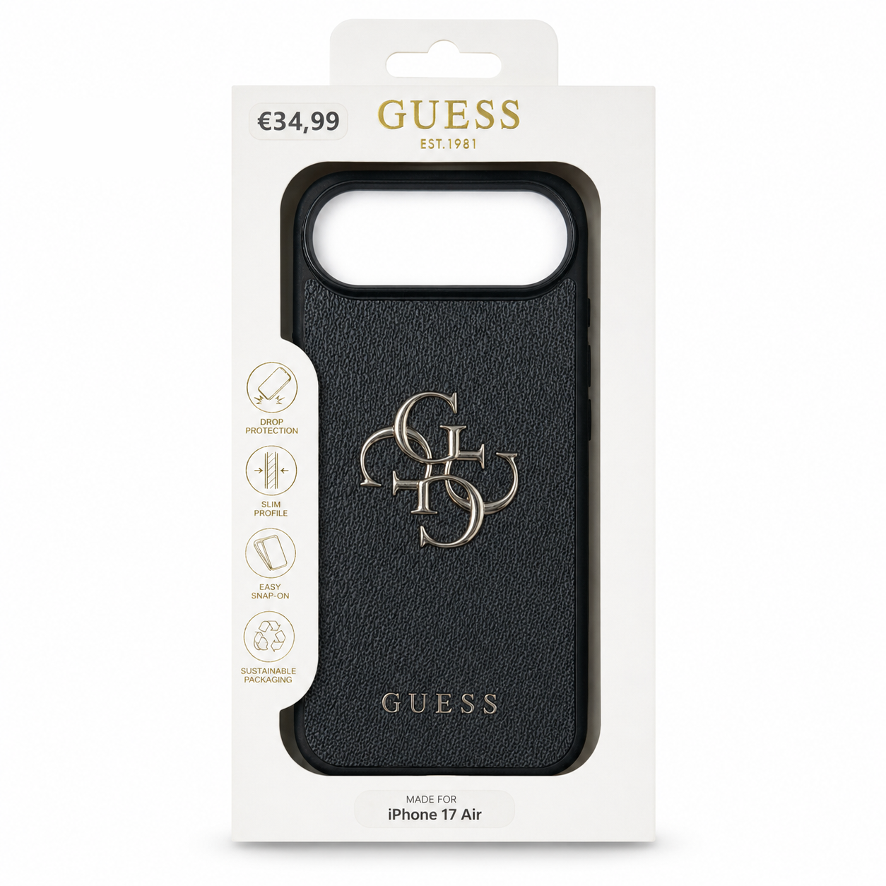 Guess Case — iPhone 17 Air Zwart