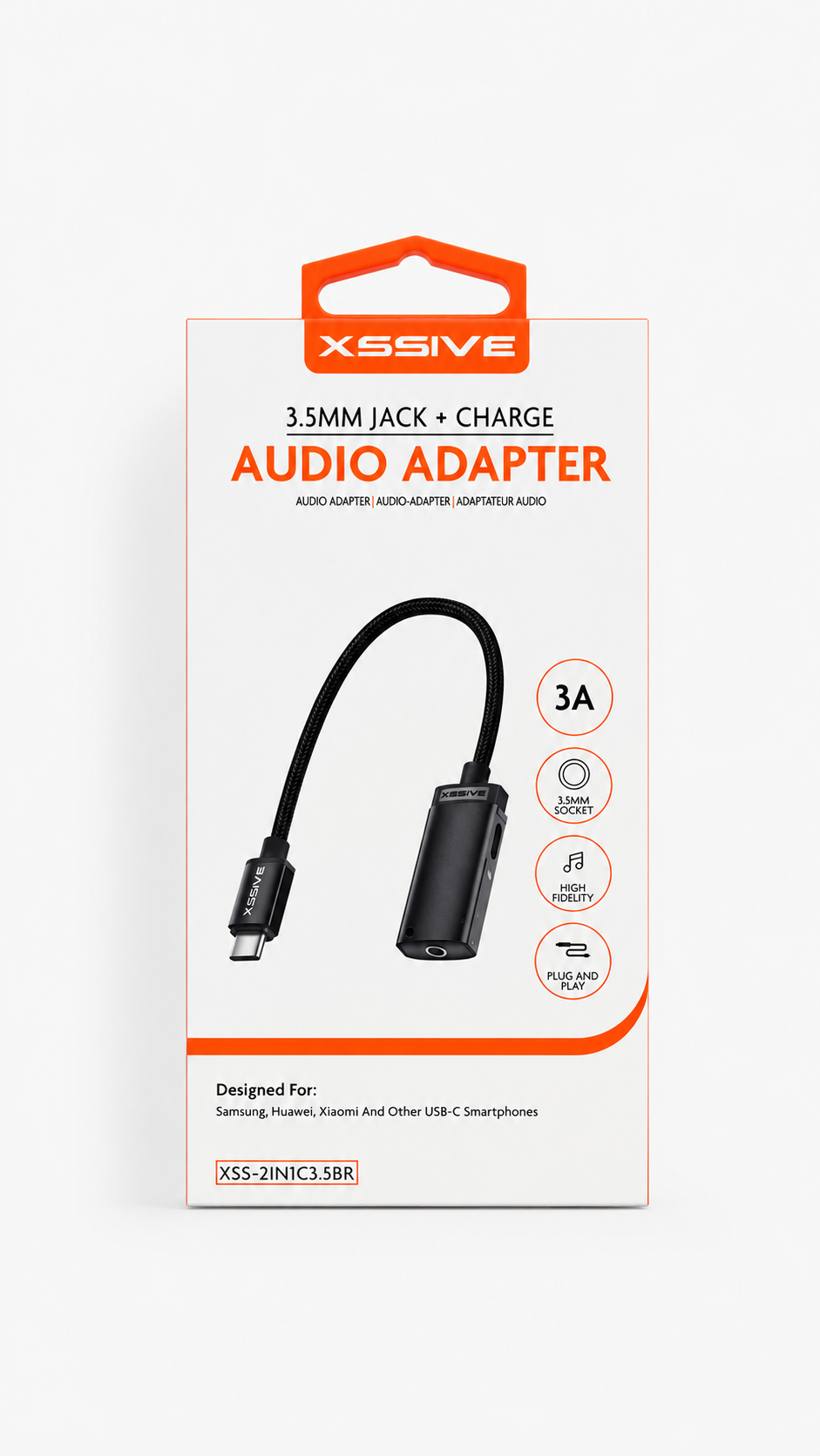 XSSIVE 3.5mm Jack + Charge Audio Adapter
