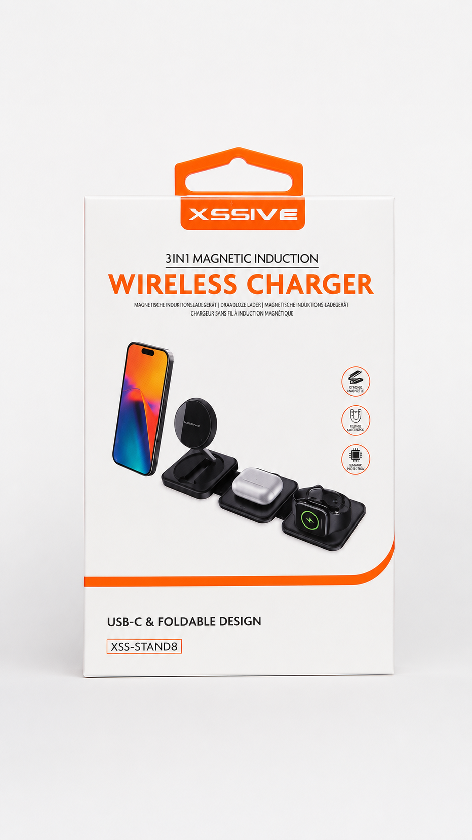 XSSIVE 3 in 1 Magnetic Induction Wireless Charger