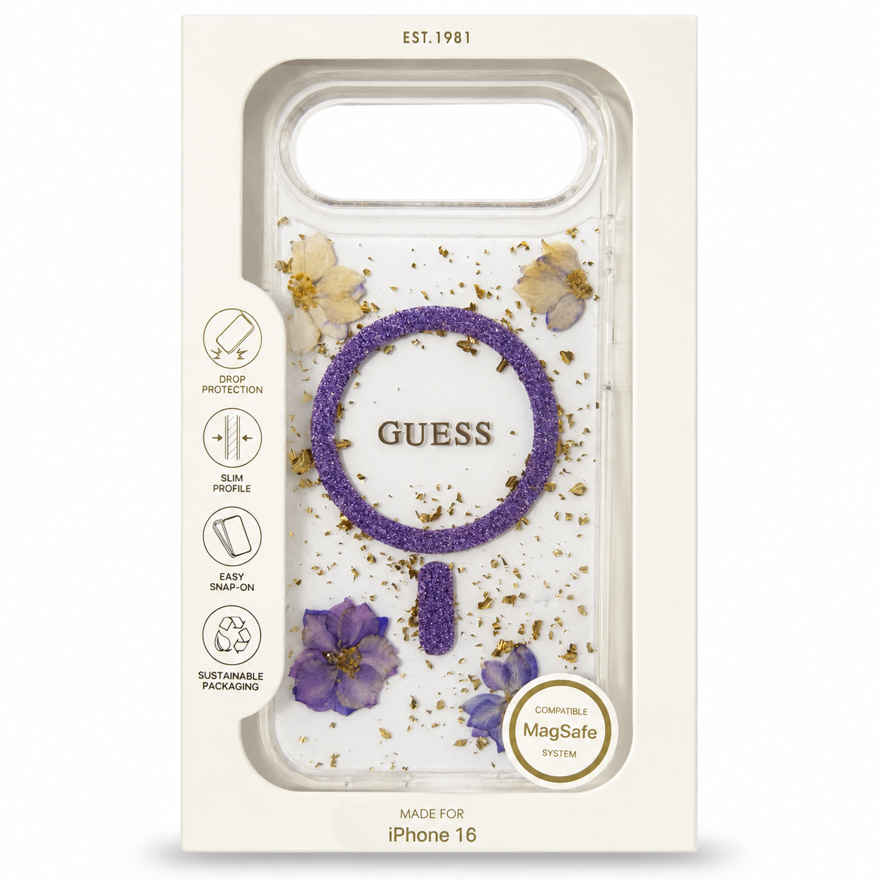 Guess Floral MagSafe Case — iPhone 16