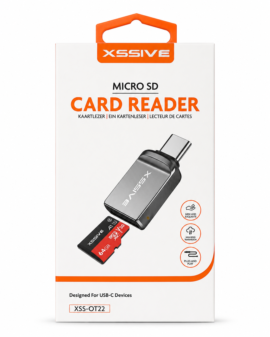 XSSIVE Micro SD Card Reader — USB-C (XSS-OT22)